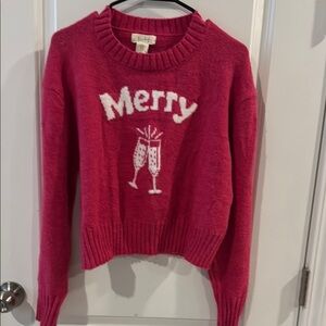 Festive Merry Sweater in Pink by Kaisley